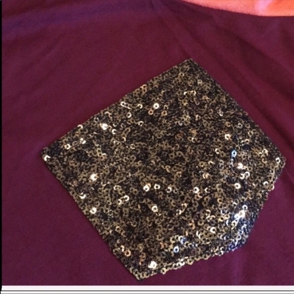 Sequined Pocket Long Sleeve Colorblock Blouse - Picture 5 of 5